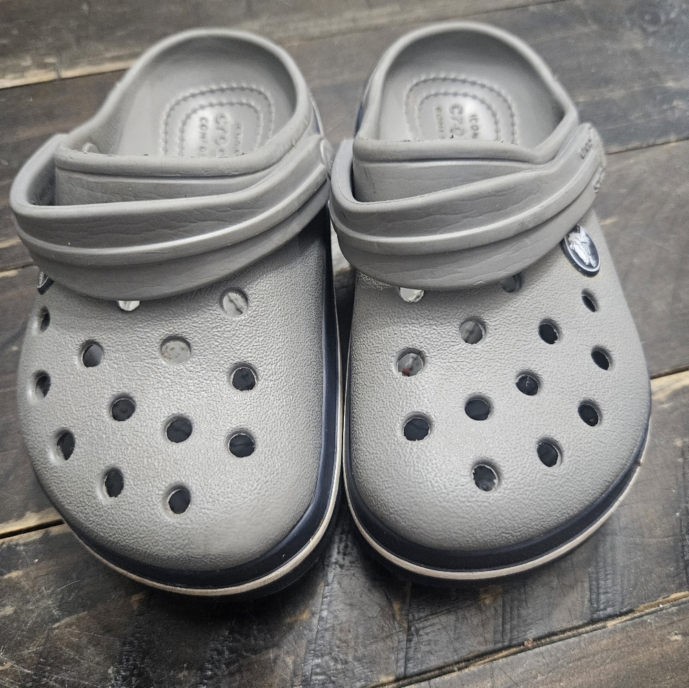 Gray Kids Crocs